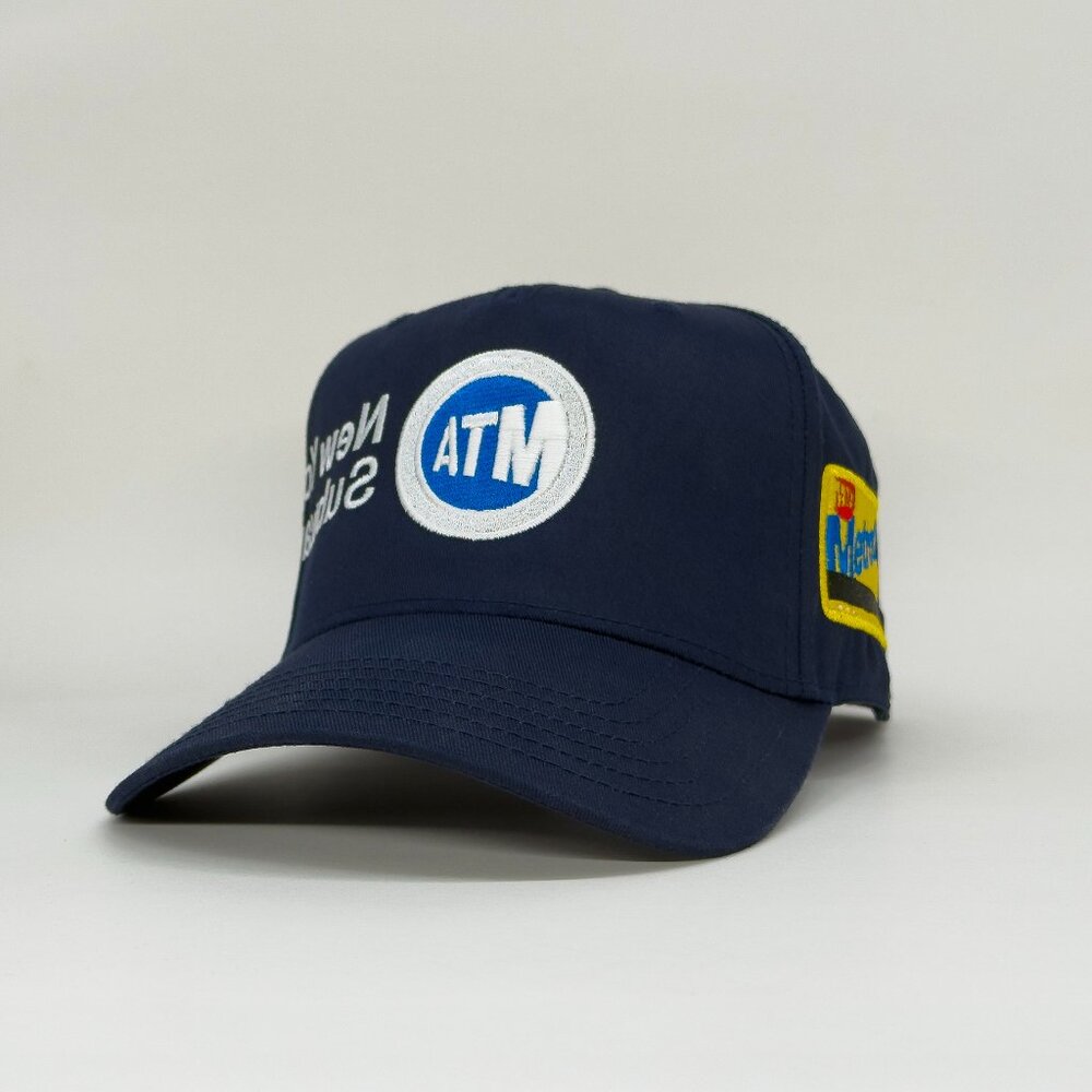 Reverse MTA New York City Subway Hat with Retired MetroCard Embroridery